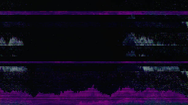 istock Glitch noise static television VFX pack. Visual video effects stripes background, CRT tv screen no signal glitch effect 1469725907