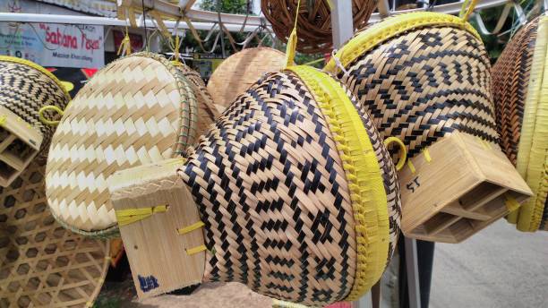 woven crafts made of bamboo