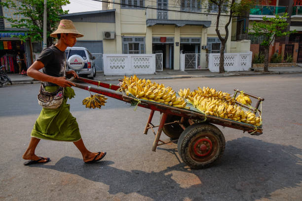 un uomo che vende banane per strada - 2605 foto e immagini stock