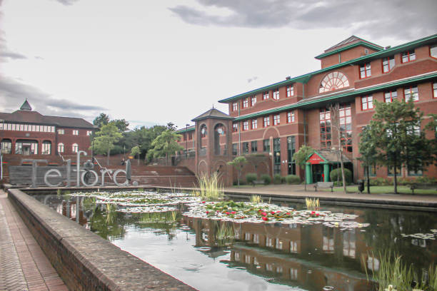 Telford is a town in Shropshire, England.The town is inland and near the River Severn.
