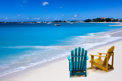 Two beach chairs on Caribbean coast