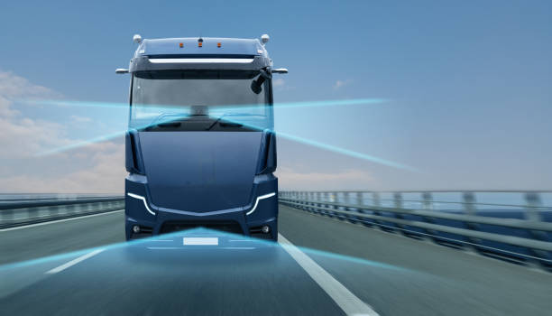 istock Machine vision system of an autonomous  truck. 1469735261