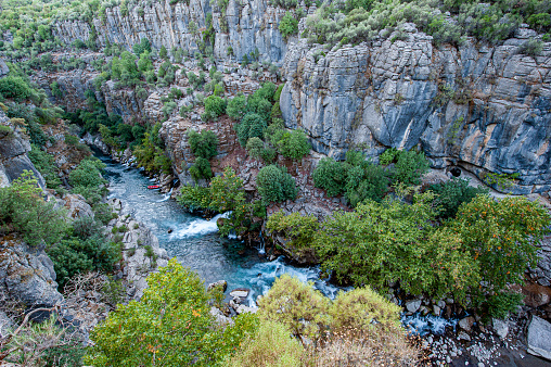 Outflow of groundwater in Köprülü Canyon - View from above / Köprülü Canyon National Park