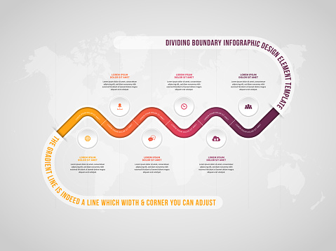 Split Boundaries Dividing Boundary Infographic Stock Illustration - Download Image Now ...