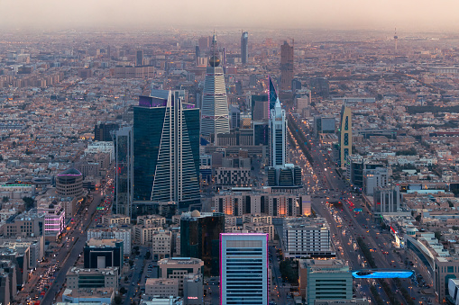 Kingdom of Saudi Arabia landscapes during the day - Al Faisaliah Tower - Riyadh skyline - Riyadh during the day