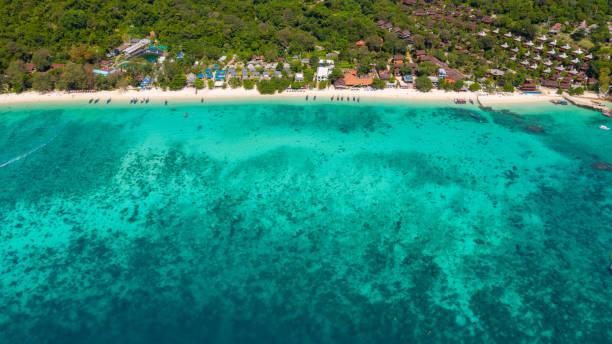 istock phi phi island and resort tourist boat aerial view 1469753248