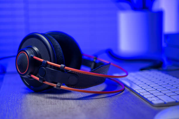 istock Professional Quality Audio Headphones on a Desk 1469759734