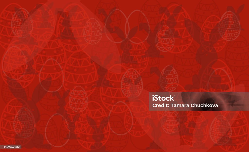 Red Easter Pattern Easter Red Pattern Stock Illustration - Download Image Now - Animal ...