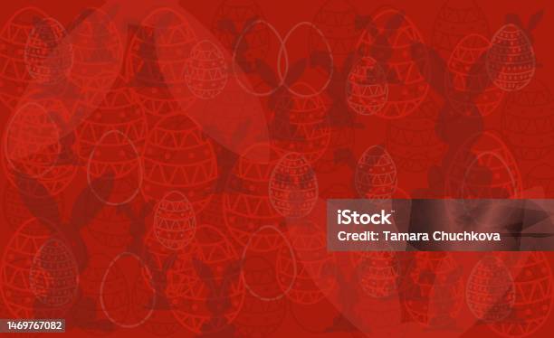 Red Easter Pattern Easter Red Pattern Stock Illustration - Download Image Now - Animal ...