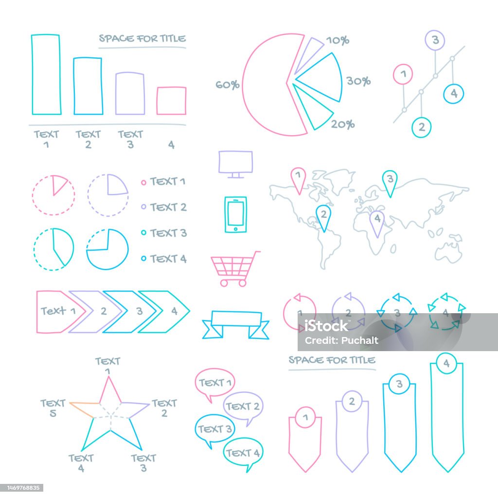 Drawing Infographic Hand Draw Infographic Elements Stock Illustration - Download Image Now ...