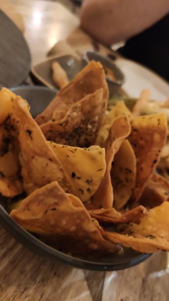 istock Close up view of chicken nacho tortilla 1469769175