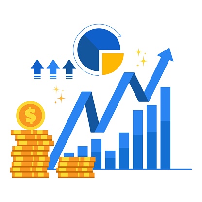 Fx Trading Indesign Forex Trading Design Elments Coins Charts Sketch Stock Illustration ...