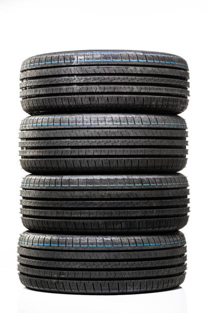 istock Stack of brand new high performance car tires 1469770209