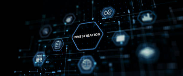 Investigation Business concept on abstract background Investigation Business concept on abstract background. criminal investigation stock pictures, royalty-free photos & images