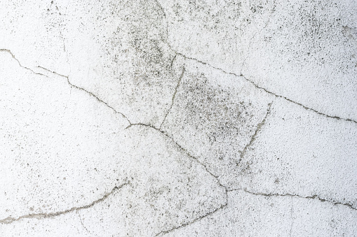 Background of white wall with cracks, texture, wall, concrete, can be used as a background.