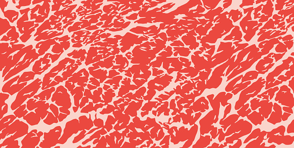 Vector meat background or pattern. Beef pork and lamb meat textures Vector illustration