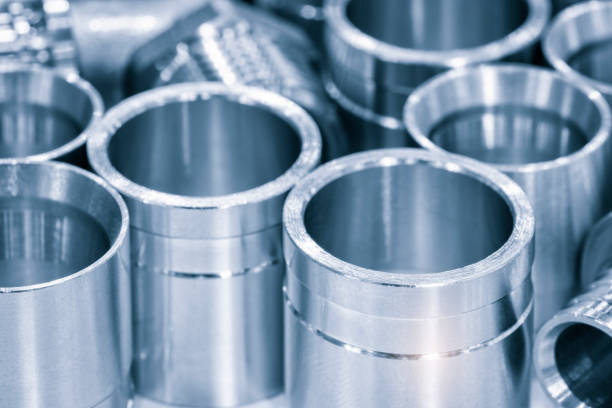 istock Many types of metal details industrial design background, engineering technology concept 1469780219