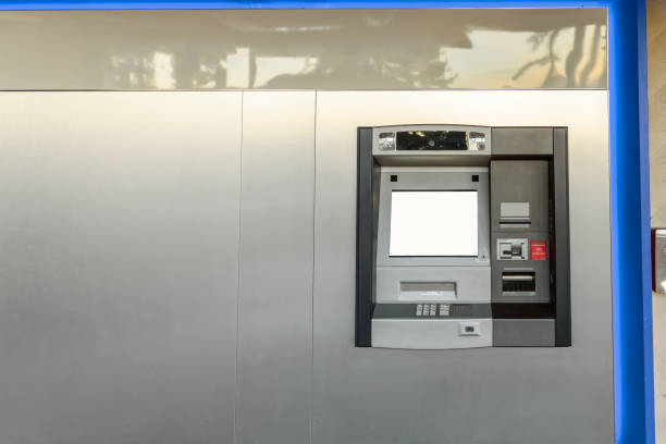 istock Outdoor ATM with blank screen 1469781758