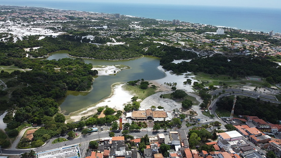 salvador, bahia, brazil - december 8, 2022: view of Lagoa do Abaete in Itapua neighborhood in Salvador city.