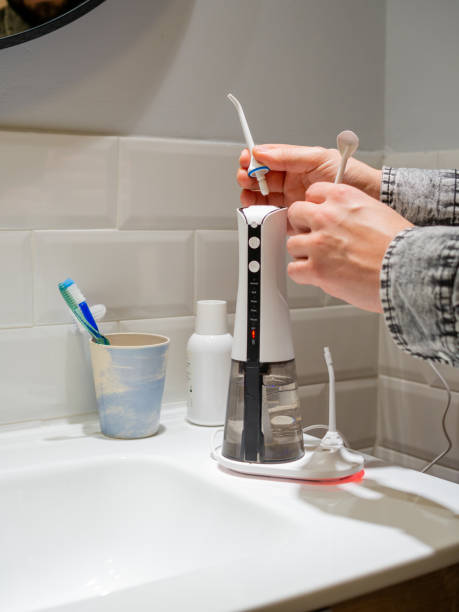 istock domestic dental water flosser 1469798169