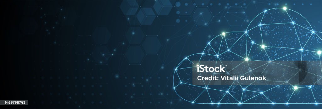 Cloud Technology Integrated Digital Web Concept Background Stock ...