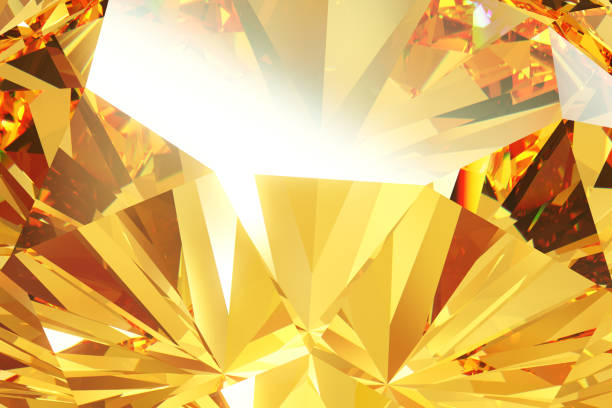Beautiful sparkling citrine crystal. Beautiful sparkling citrine crystal. 3d illustration topaz stock pictures, royalty-free photos & images