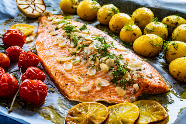 istock One sheet pan salmon and veggies 1469808625