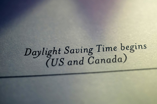 daylight saving time calendar