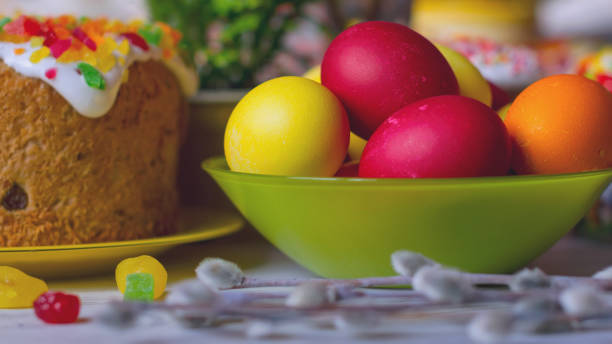 Colorful Easter Eggs stock photo