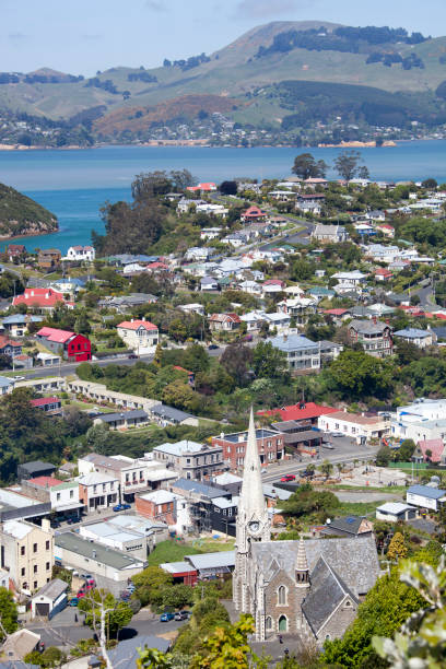 istock Port Chalmers Town Aerial View 1469811024