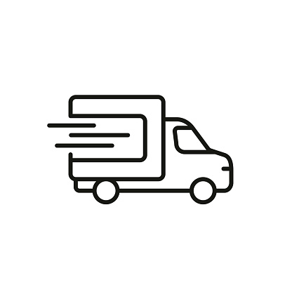 Truck icon. Delivery service symbol. Vector illustration