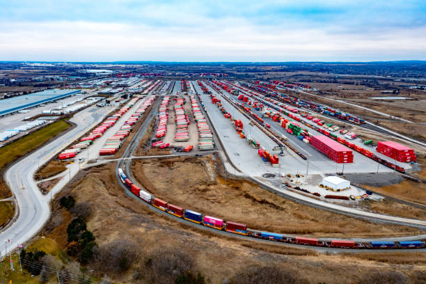 istock Canadian Pacific CPRailway Vaughan Intermodal Terminal in Kleinburg, Canada 1469829883