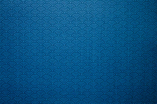 istock Blue background of Japanese paper 1469853349