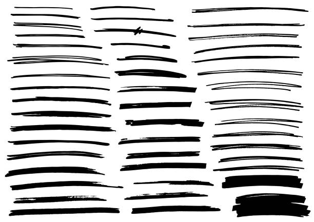 ilustrações de stock, clip art, desenhos animados e ícones de sketchy dividing line doodles - desenho