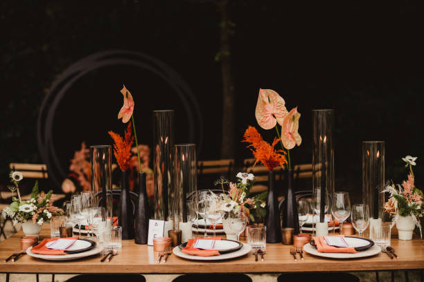istock Table settings at an outdoor wedding 1469876044
