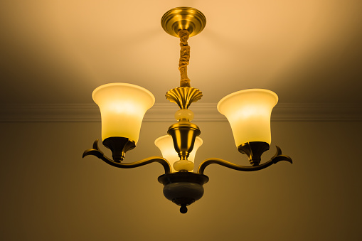 Simple European style three-headed chandelier