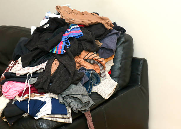 istock Pile of used dirty clothes 1469878064