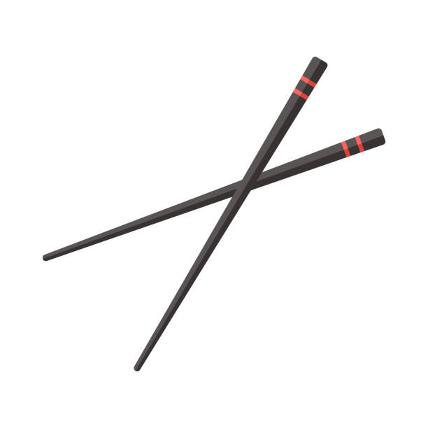 Chopsticks. Chopsticks. Vector illustration isolated on a white background. chopsticks stock illustrations