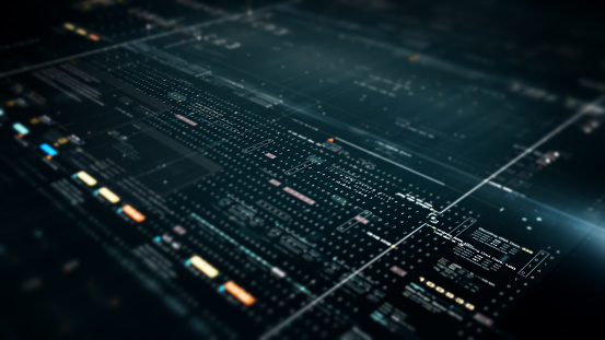 Simuation Background Advance Data Simulation Hud Screen Background Stock Illustration ...