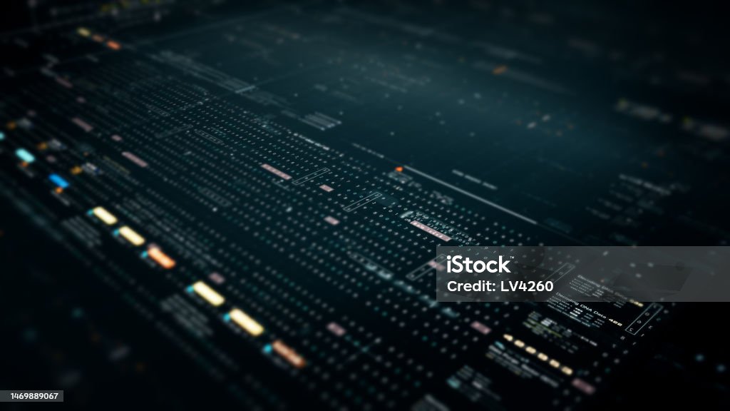 Computer Simulation Background Advance Data Simulation Hud Screen Background Stock Illustration ...