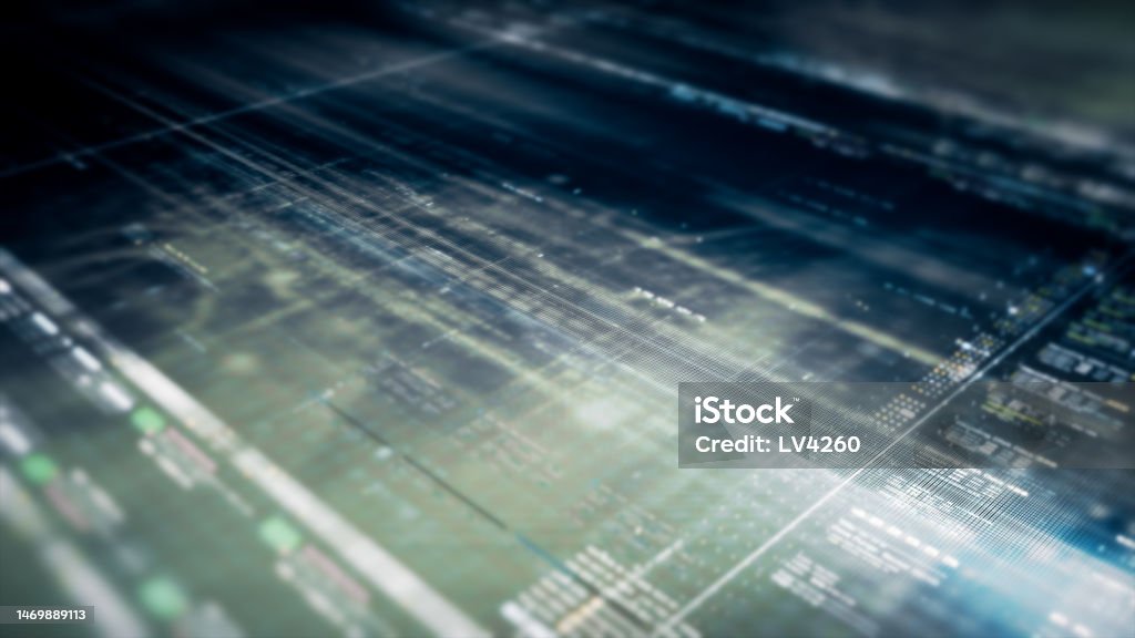 Computer Simulation Background Advance Data Simulation Hud Screen Background Stock Illustration ...