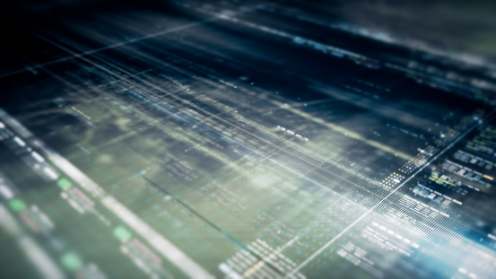 Simuation Background Advance Data Simulation Hud Screen Background Stock Illustration ...