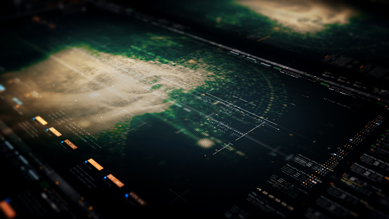 Simuation Background Advance Data Simulation Hud Screen Background Stock Illustration ...