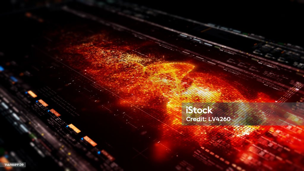 Computer Simulation Background Advance Data Simulation Hud Screen Background Stock Illustration ...