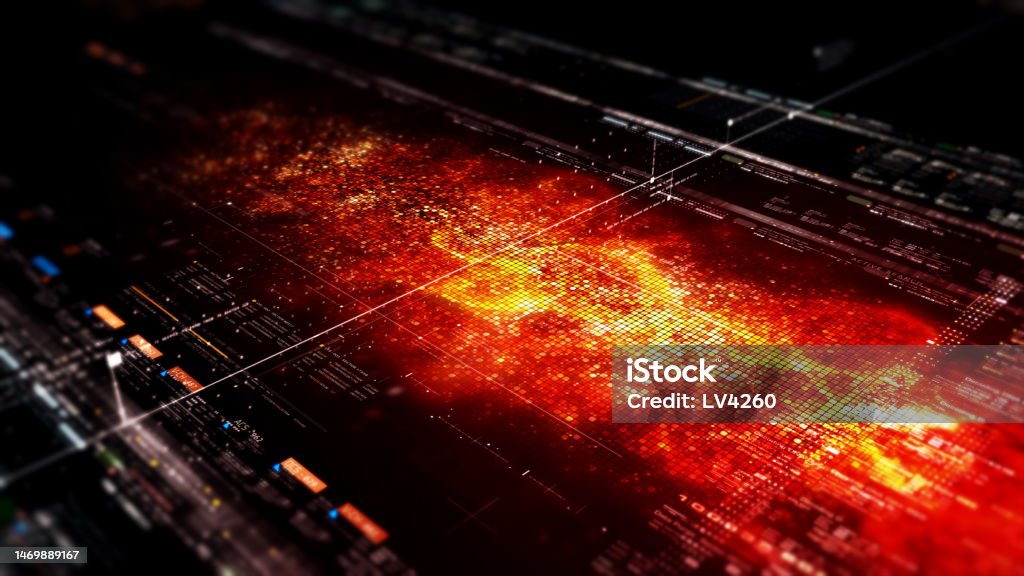 Computer Simulation Background Advance Data Simulation Hud Screen Background Stock Illustration ...
