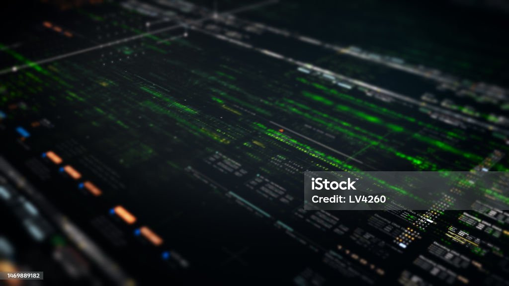 Computer Simulation Background Advance Data Simulation Hud Screen Background Stock Illustration ...