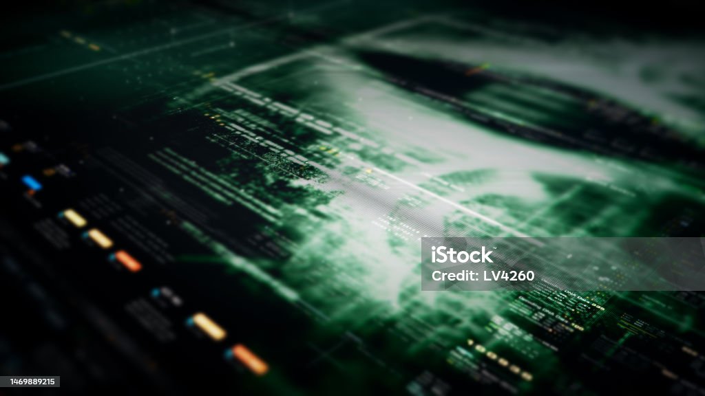 Computer Simulation Background Advance Data Simulation Hud Screen Background Stock Illustration ...