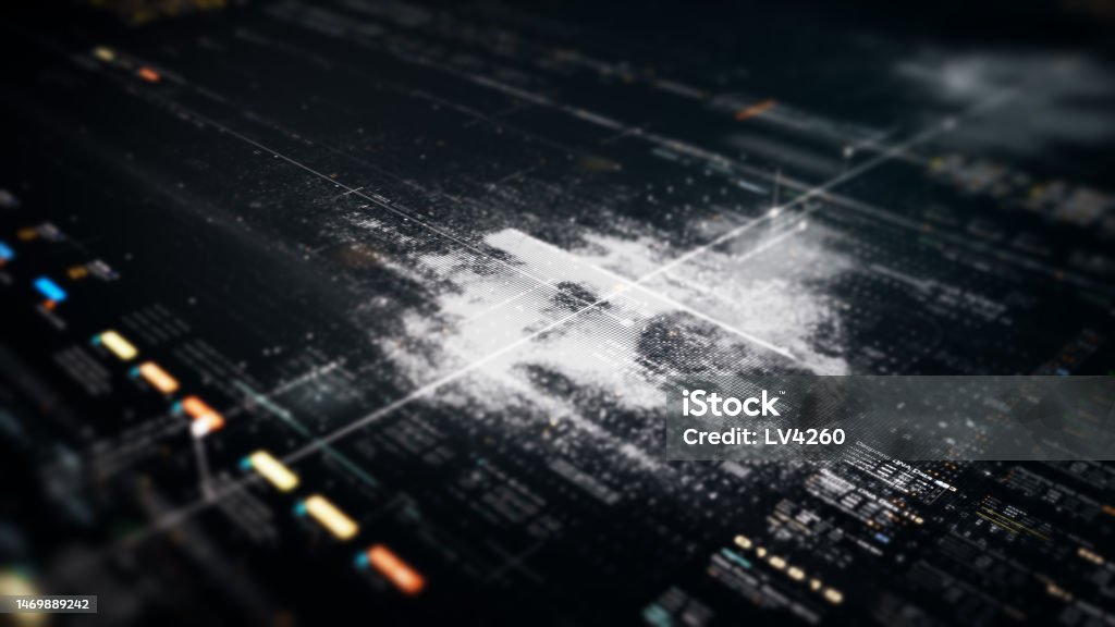 Computer Simulation Background Advance Data Simulation Hud Screen Background Stock Illustration ...