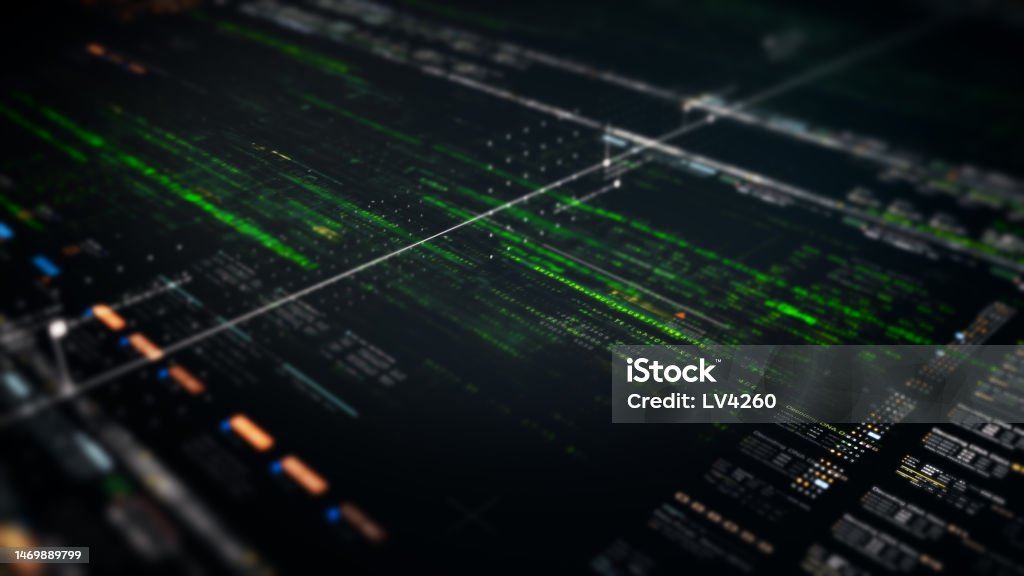 Computer Simulation Background Advance Data Simulation Hud Screen Background Stock Illustration ...