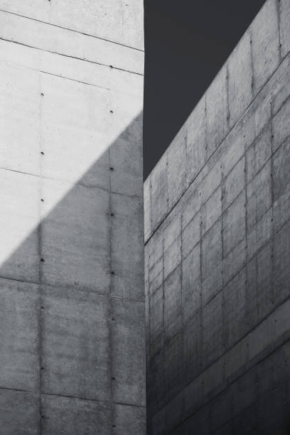 istock Cement concrete wall building shade shadow Architecture details 1469892269